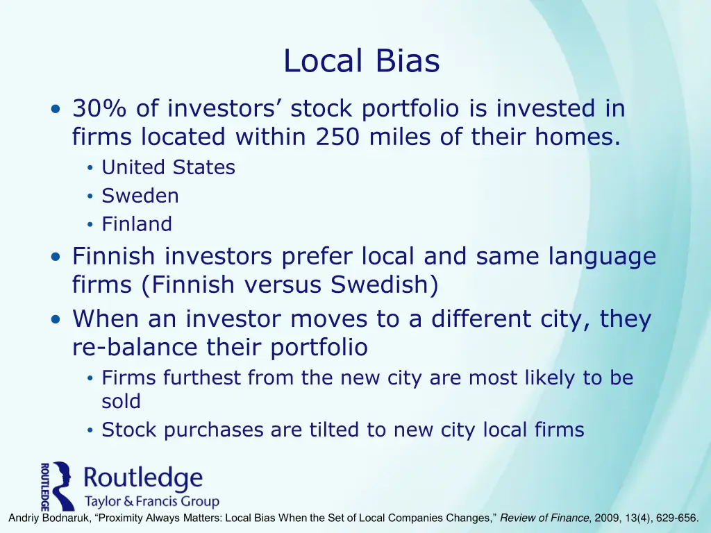 local bias