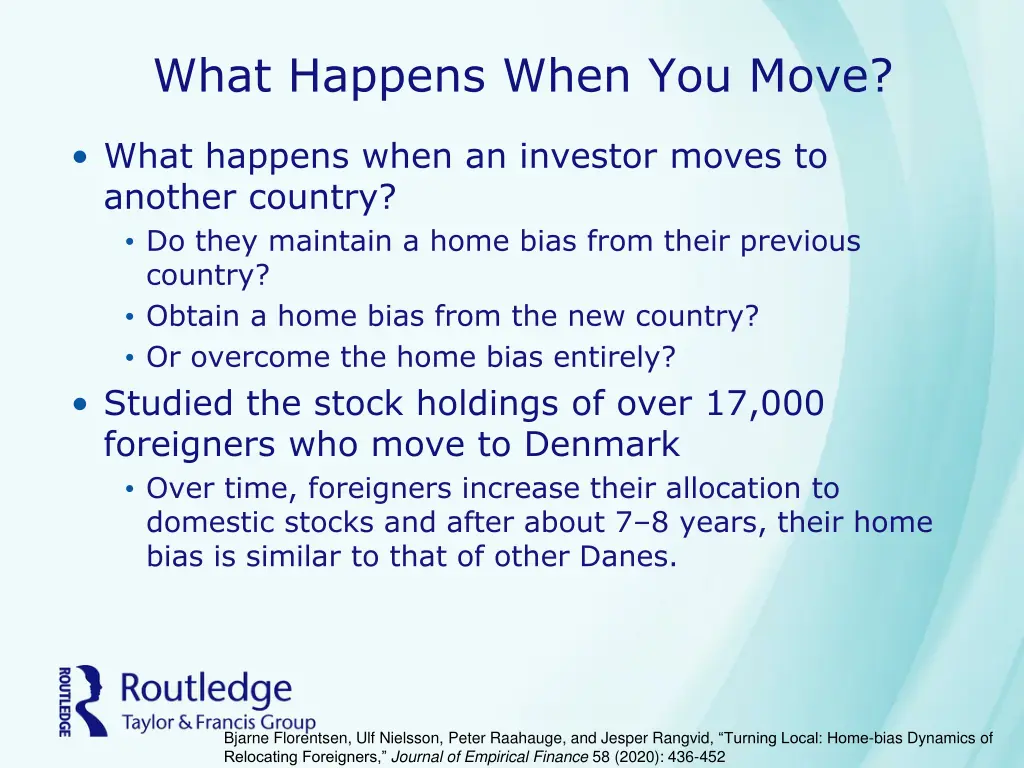 what happens when you move