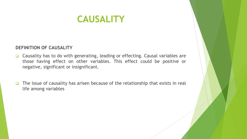 causality