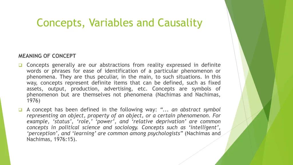 concepts variables and causality