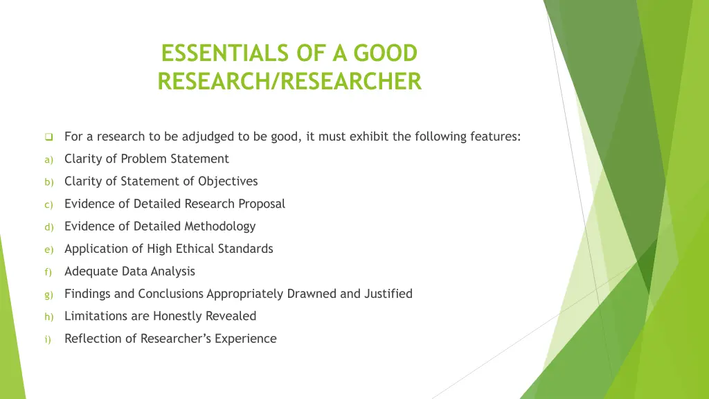 essentials of a good research researcher