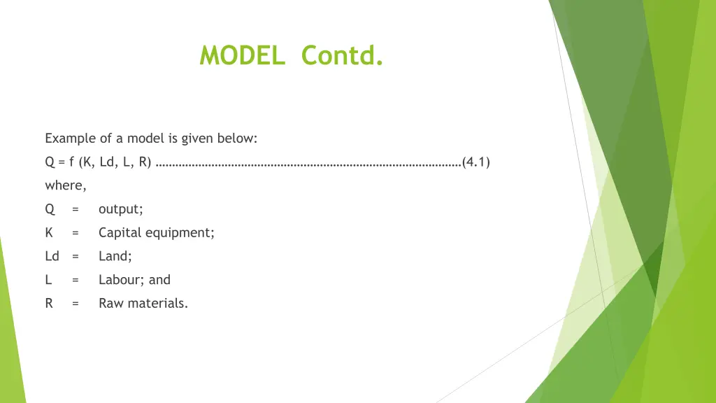 model contd 2