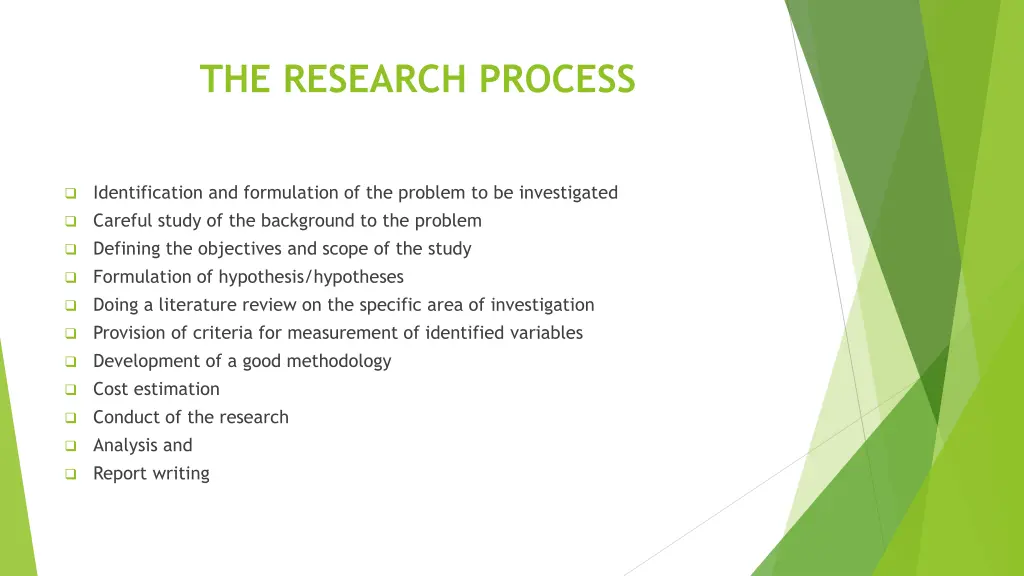 the research process