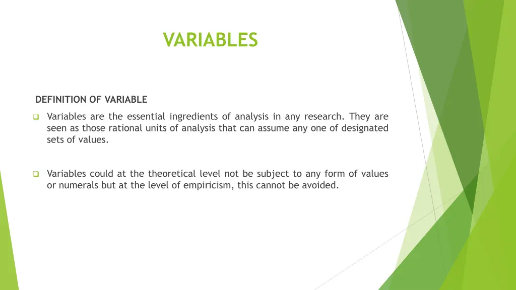variables