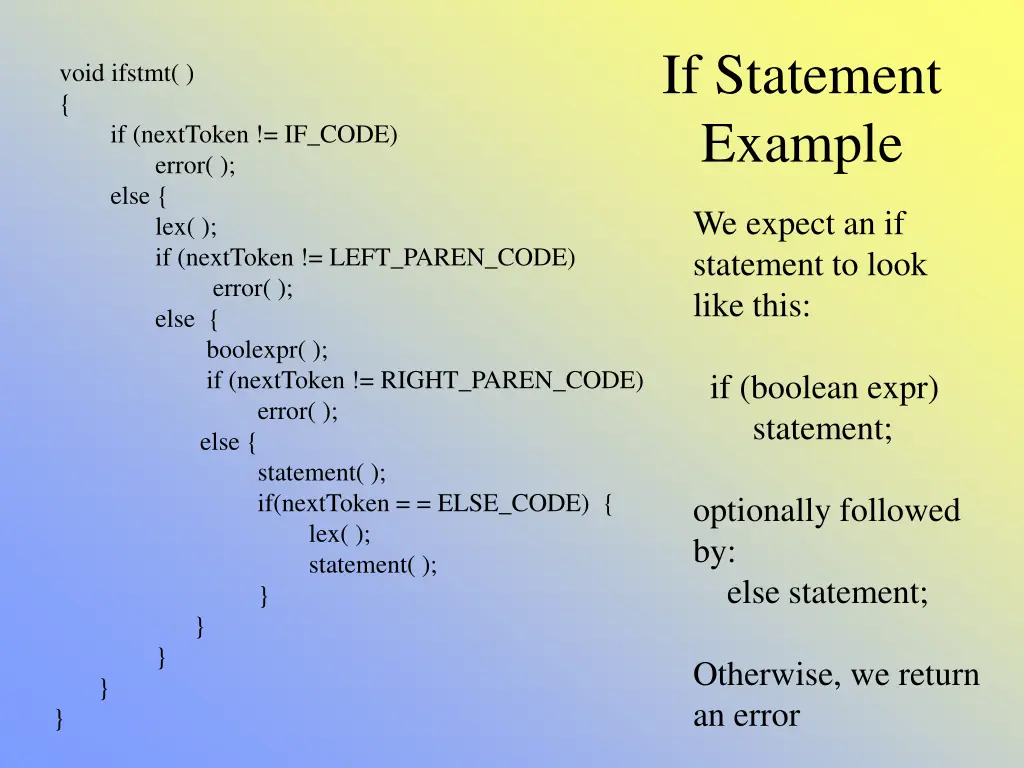 if statement example