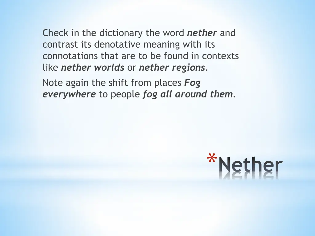 check in the dictionary the word nether