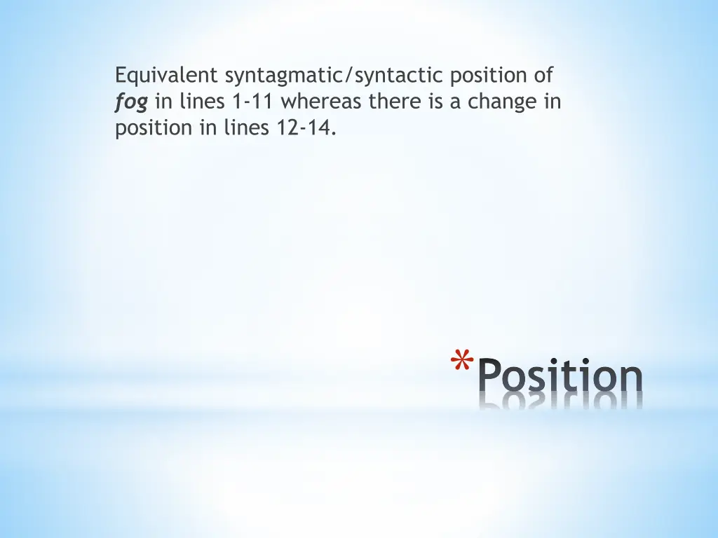 equivalent syntagmatic syntactic position