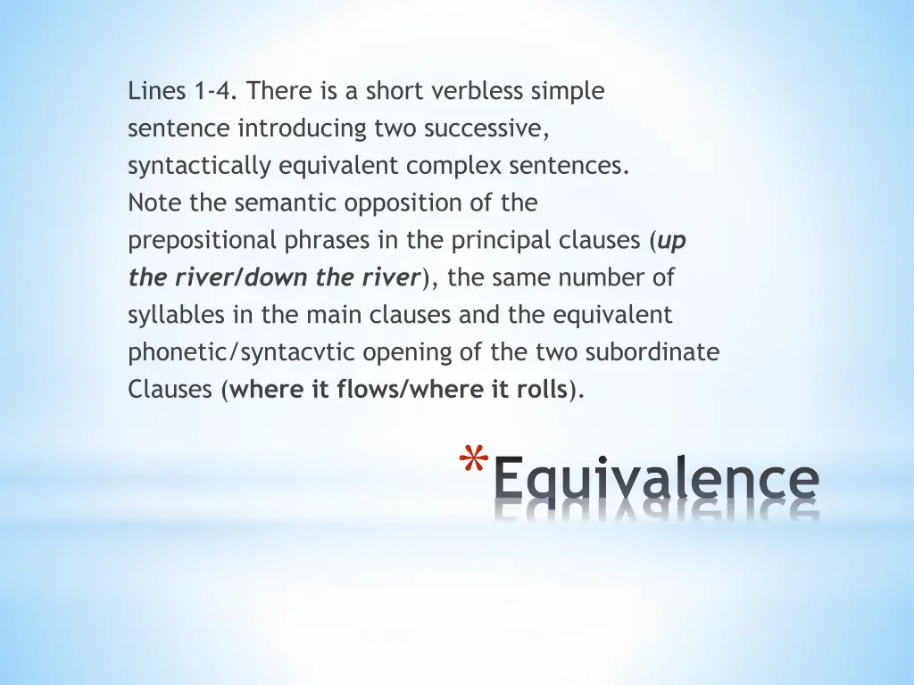 lines 1 4 there is a short verbless simple