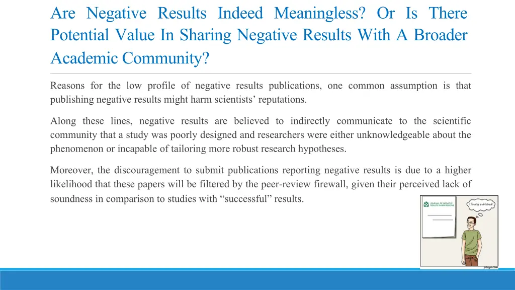 are negative results indeed meaningless