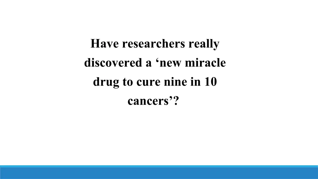 have researchers really discovered a new miracle