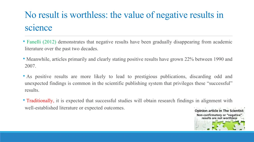 no result is worthless the value of negative