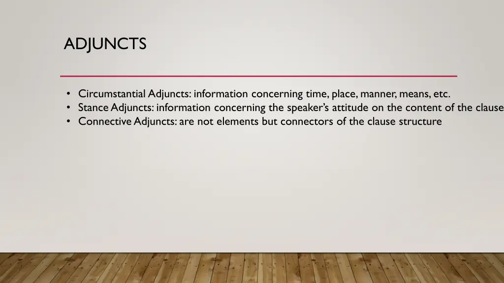 adjuncts