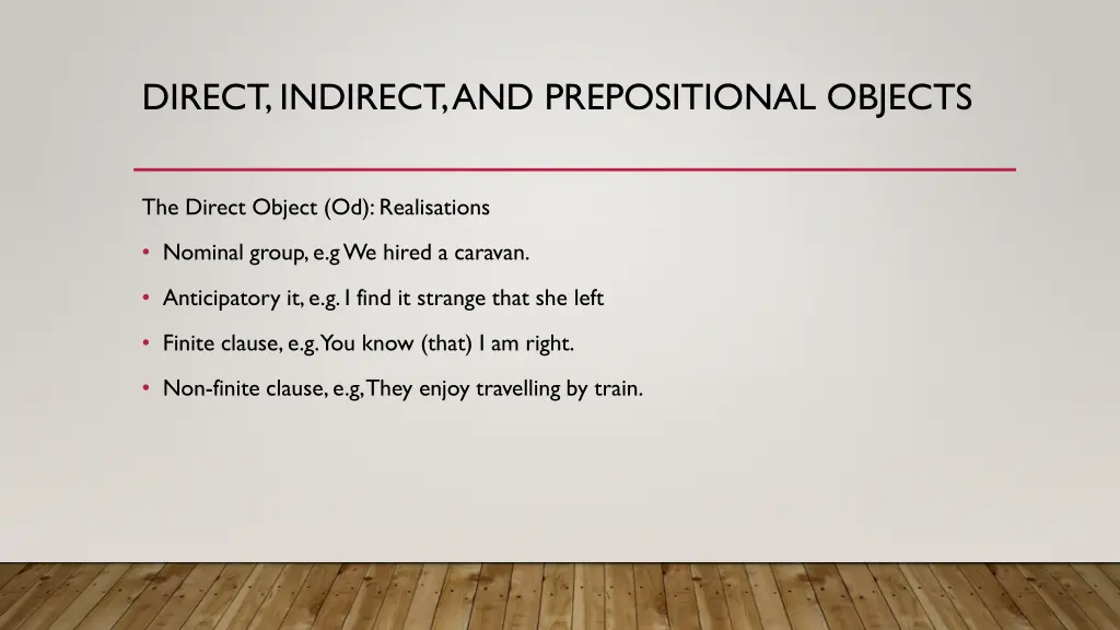 direct indirect and prepositional objects