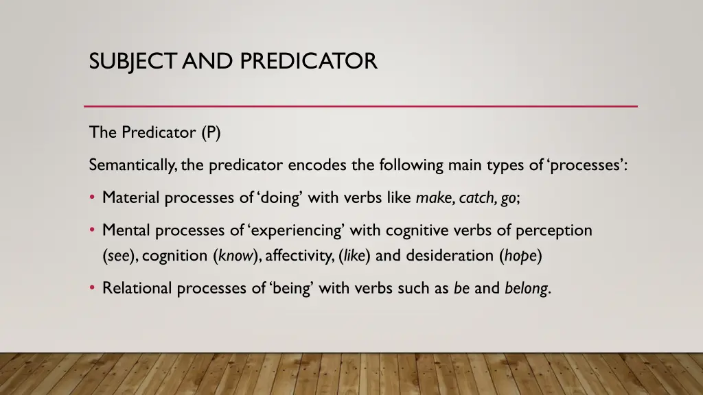 subject and predicator 2