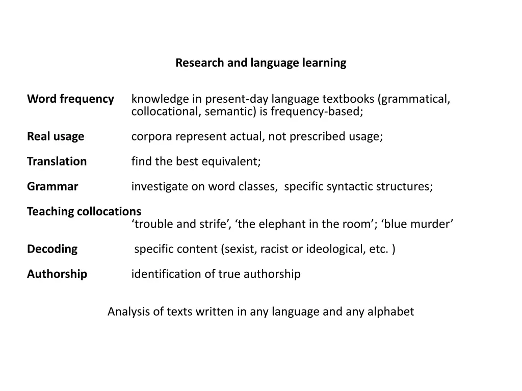 research and language learning