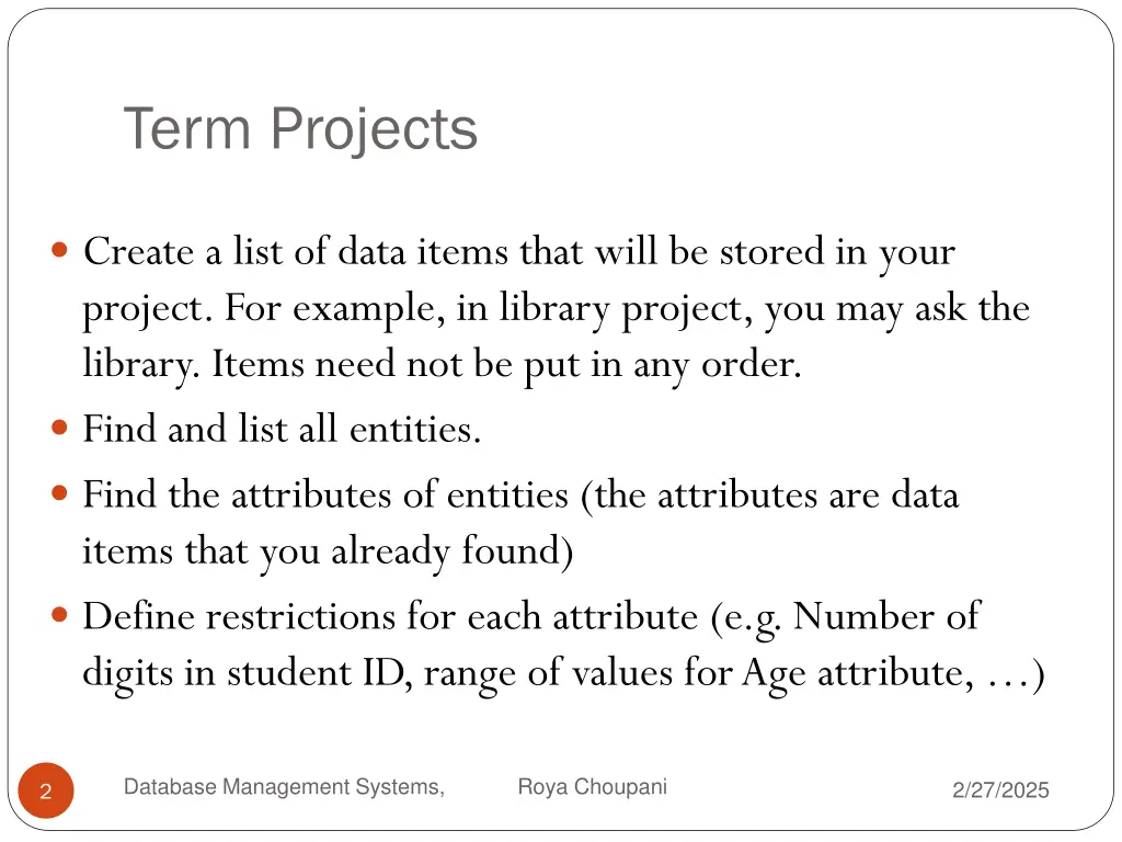 term projects 1