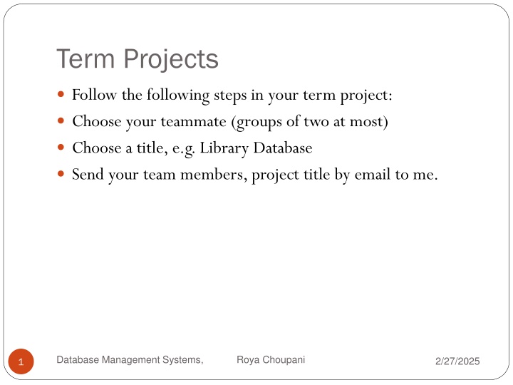 term projects
