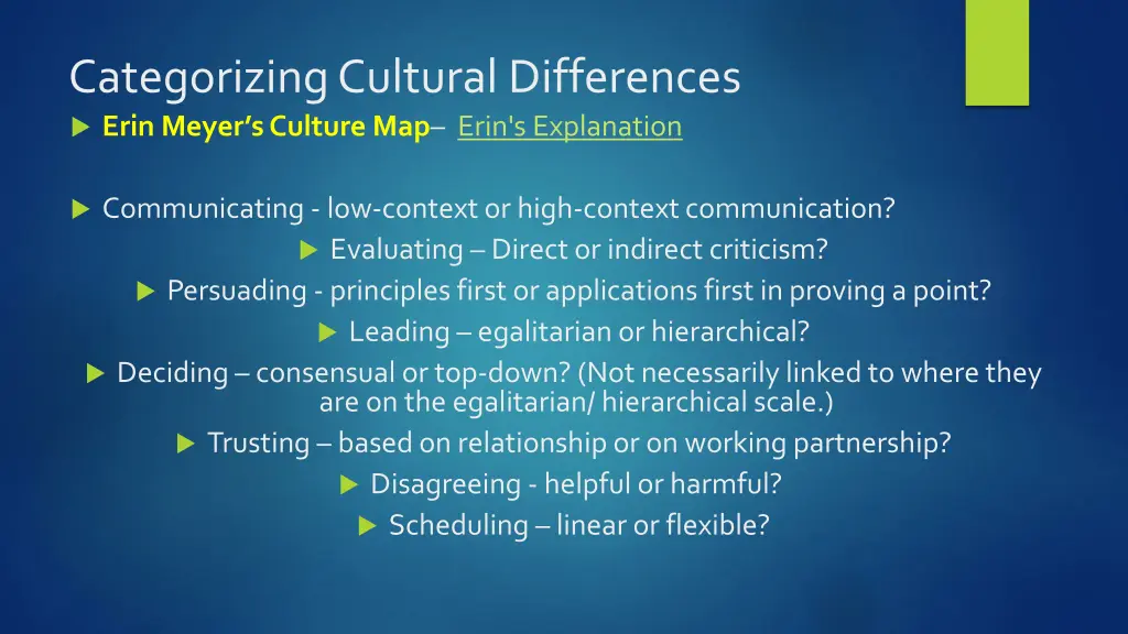 categorizing cultural differences erin meyer