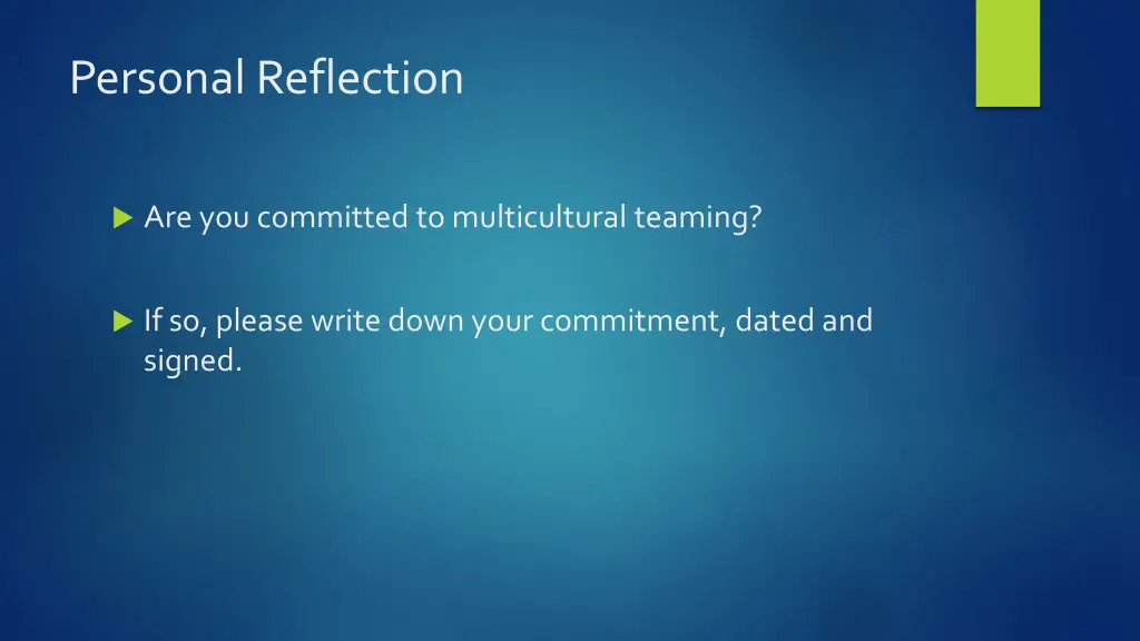 personal reflection