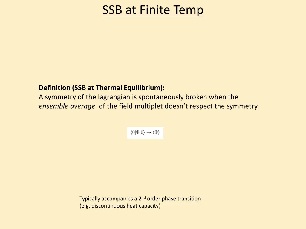 ssb at finite temp