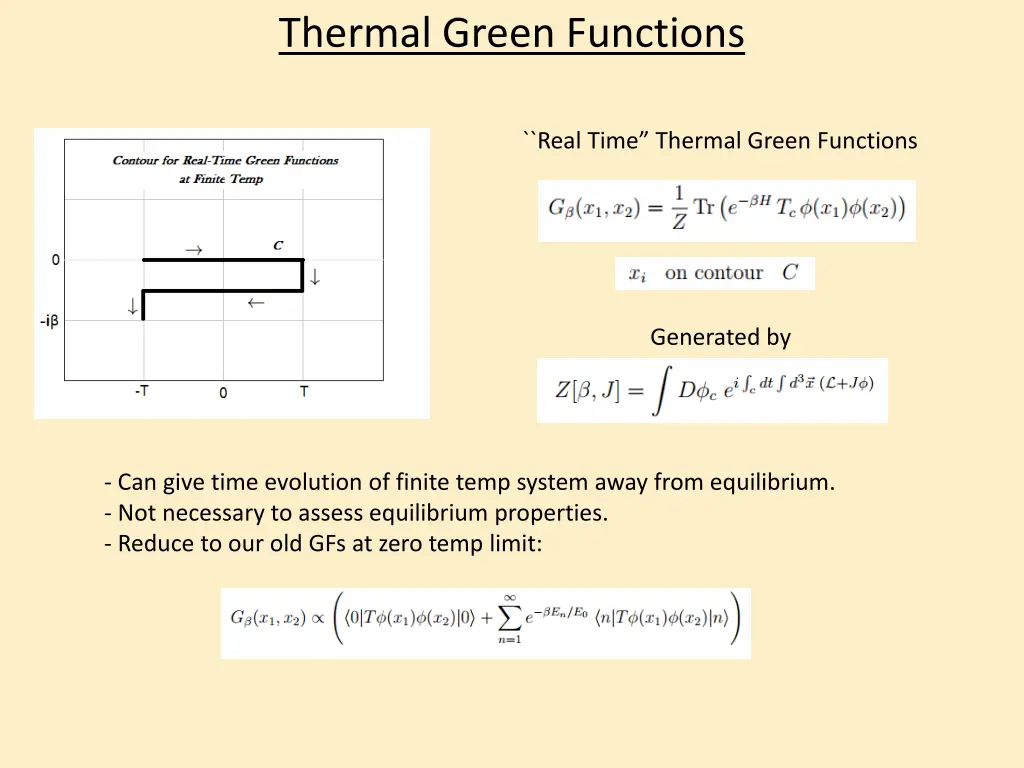 thermal green functions