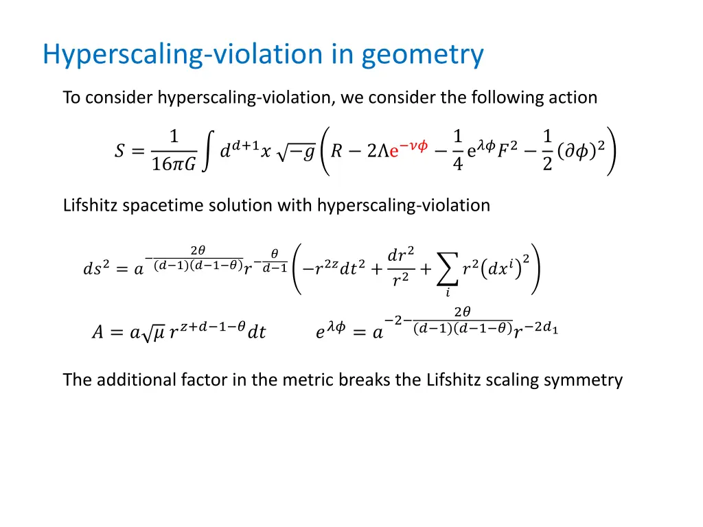 hyperscaling violation in geometry