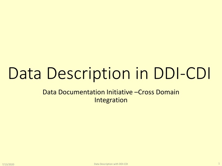 data description in ddi cdi