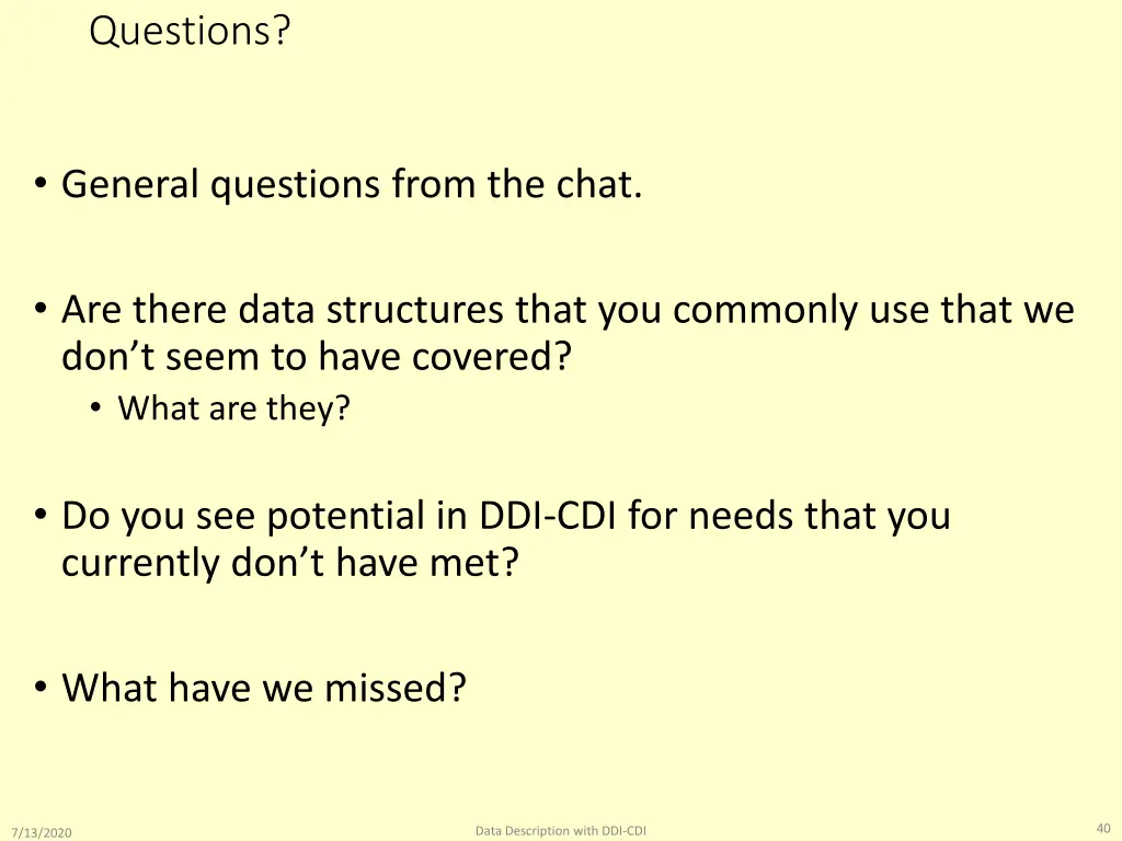 questions