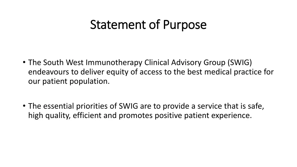 statement of purpose statement of purpose