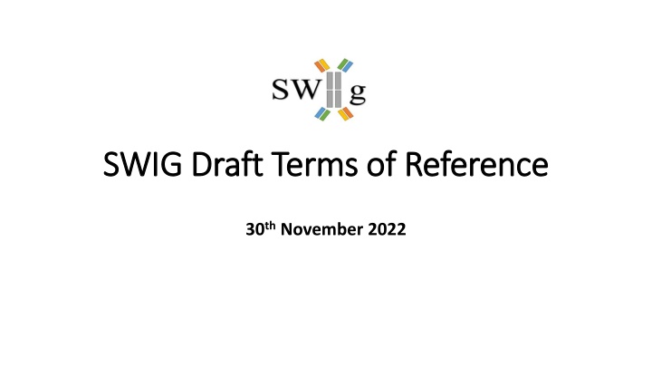 swig draft terms of reference swig draft terms