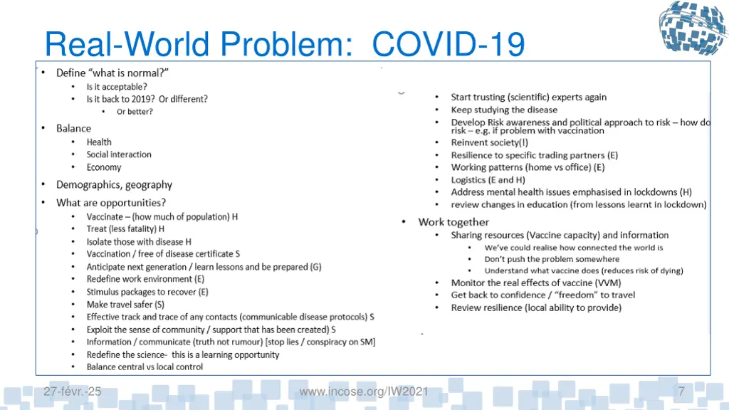 real world problem covid 19