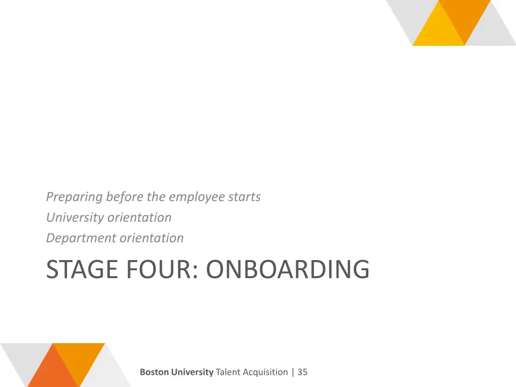 preparing before the employee starts university
