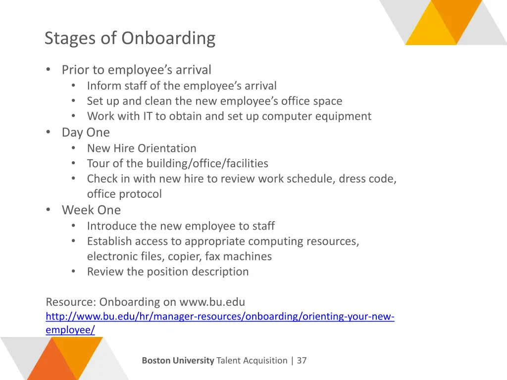 stages of onboarding