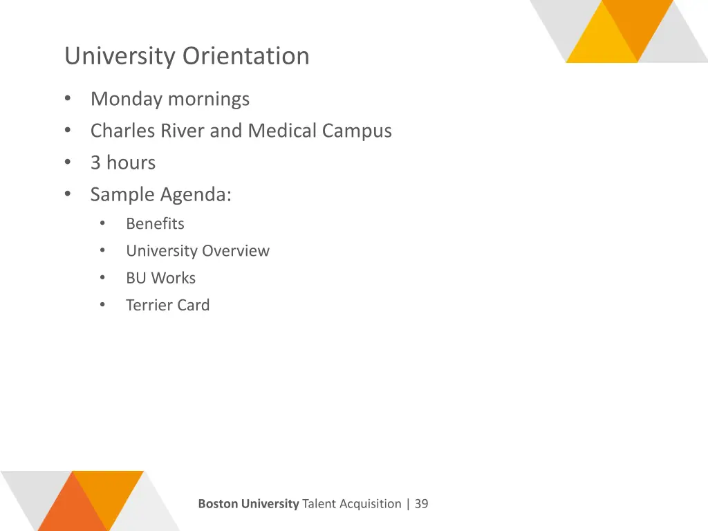 university orientation