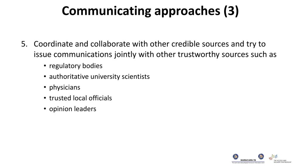 communicating approaches 3