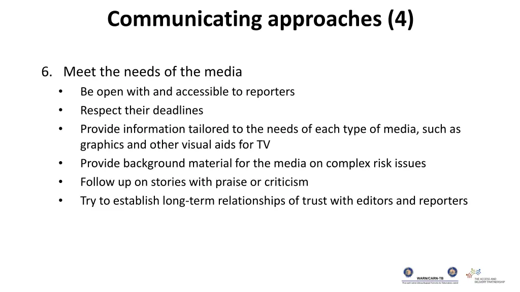 communicating approaches 4