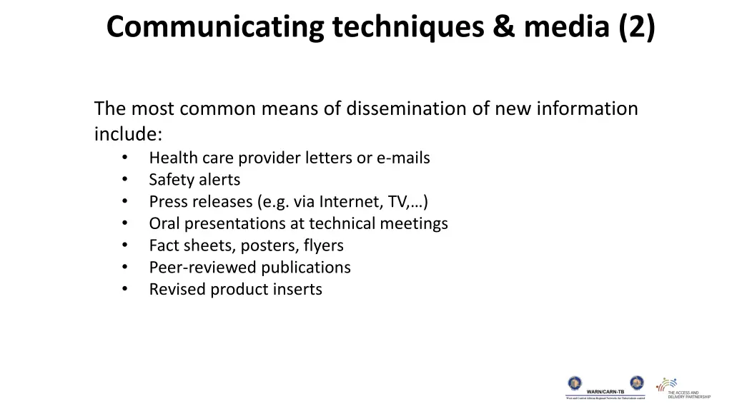 communicating techniques media 2