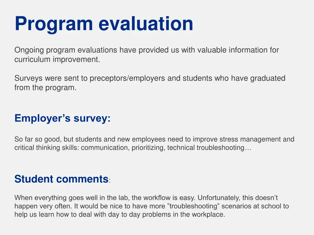 program evaluation