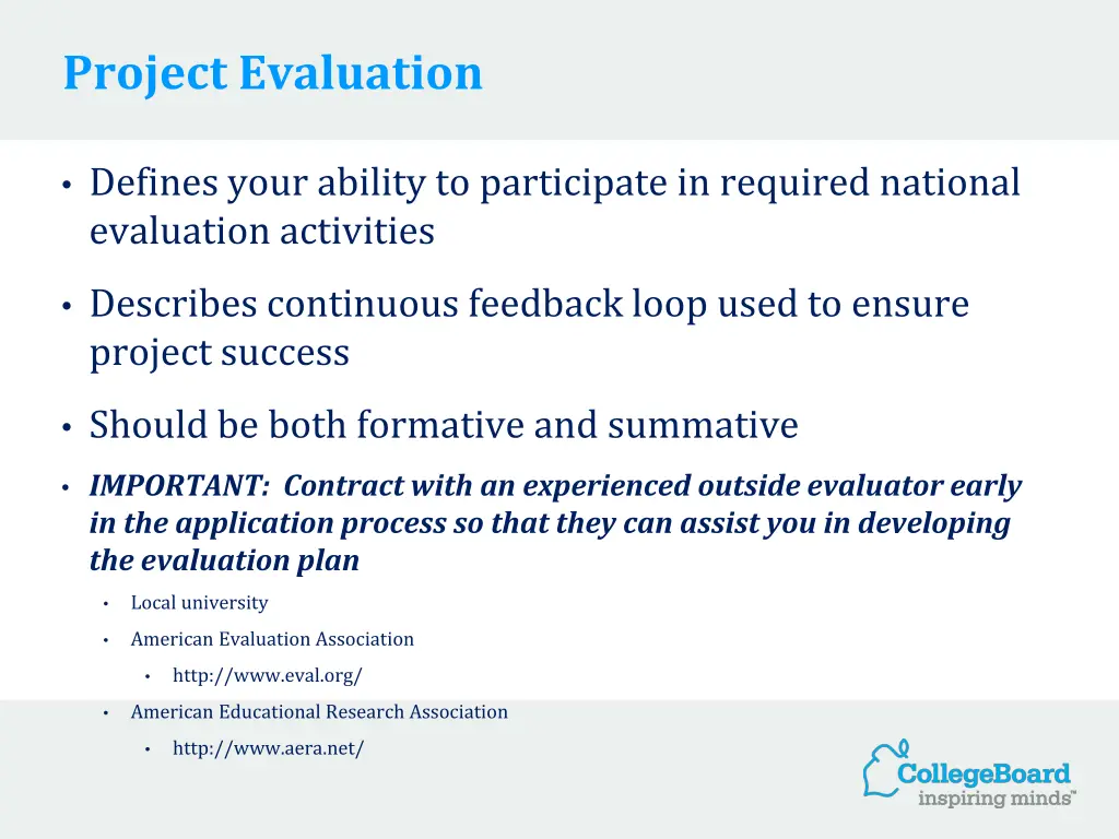 project evaluation