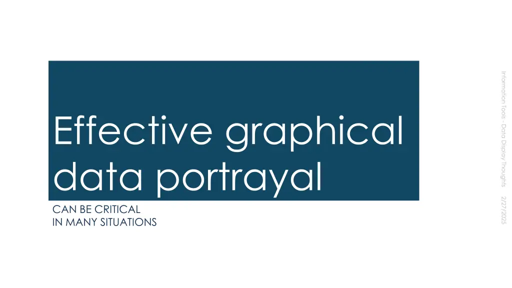 effective graphical data portrayal