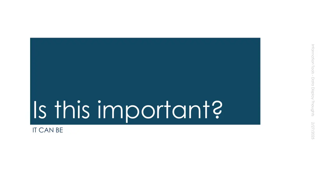 is this important it can be