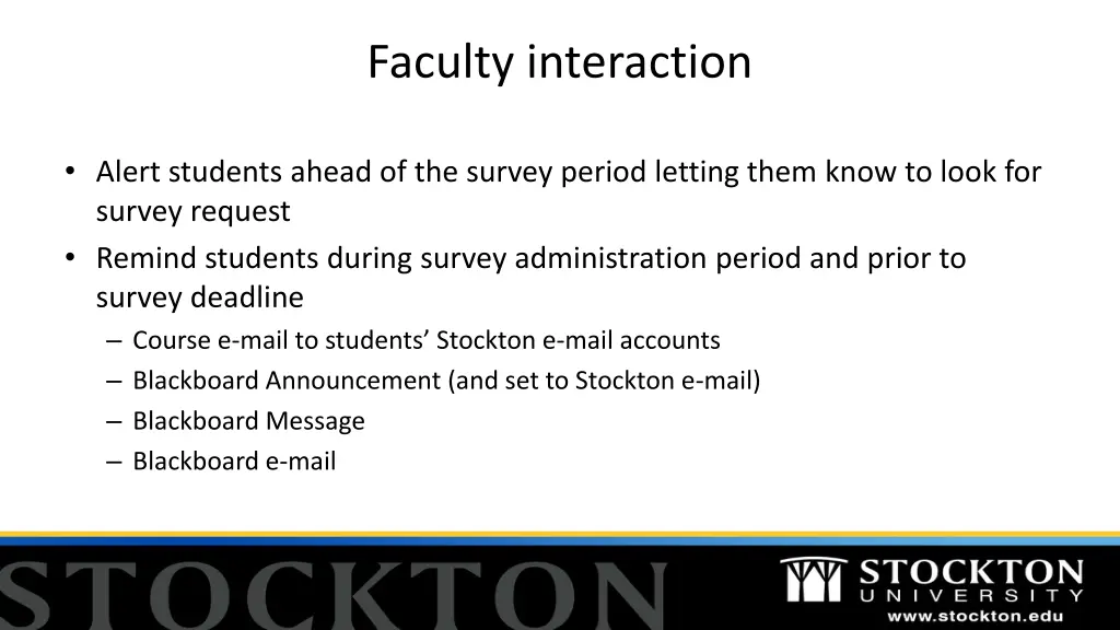 faculty interaction
