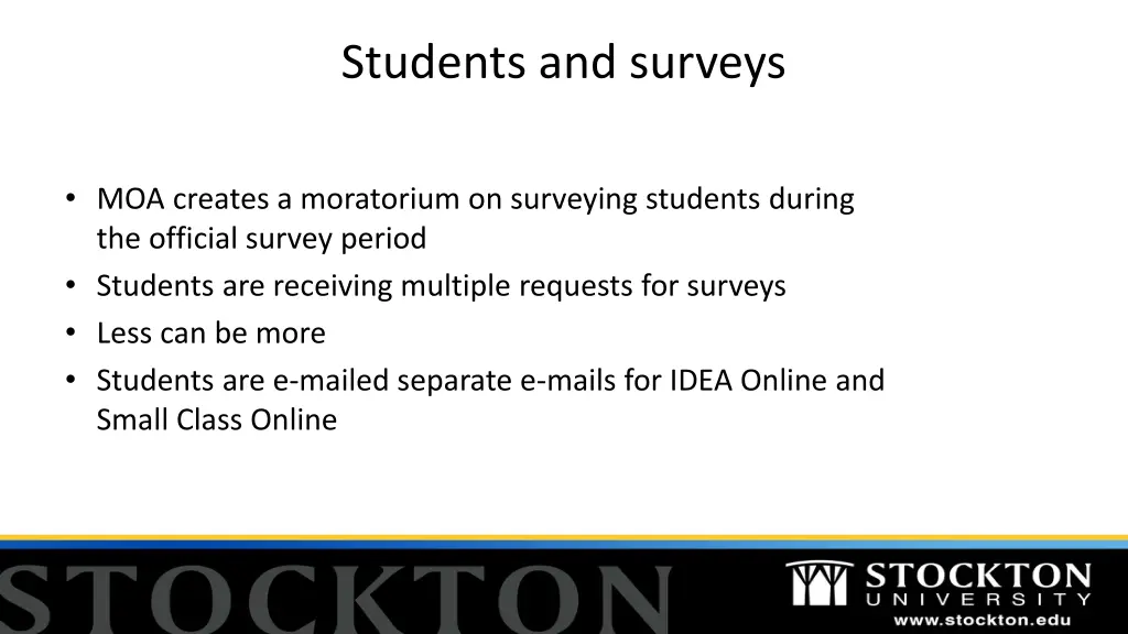 students and surveys