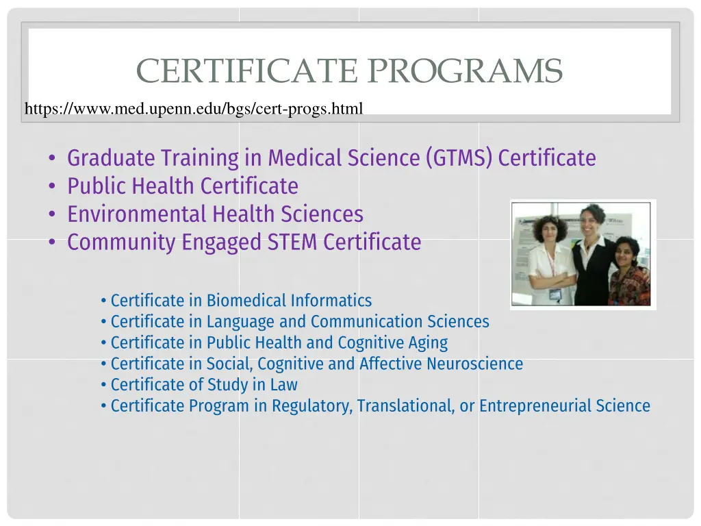 certificate programs https www med upenn