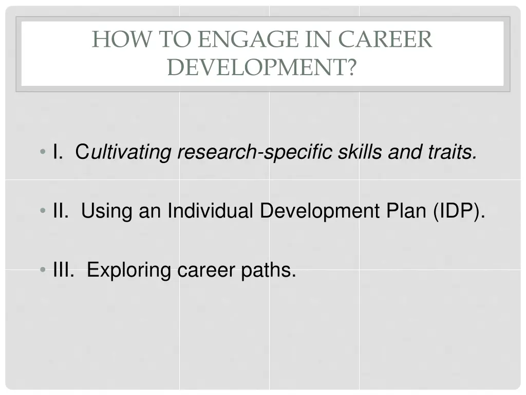 how to engage in career development