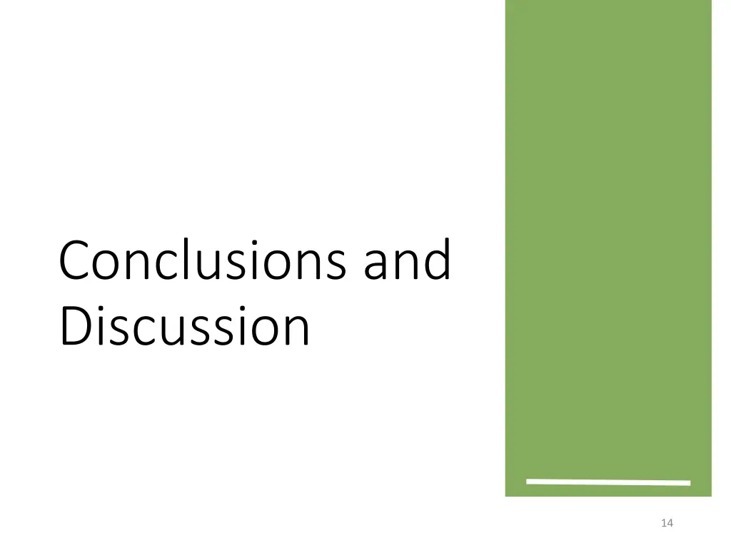 conclusions and discussion