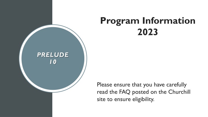 program information 2023
