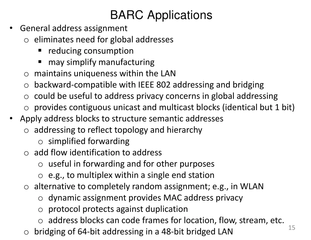 barc applications