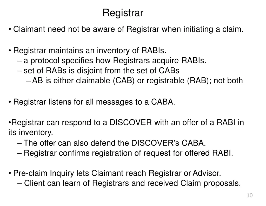 registrar