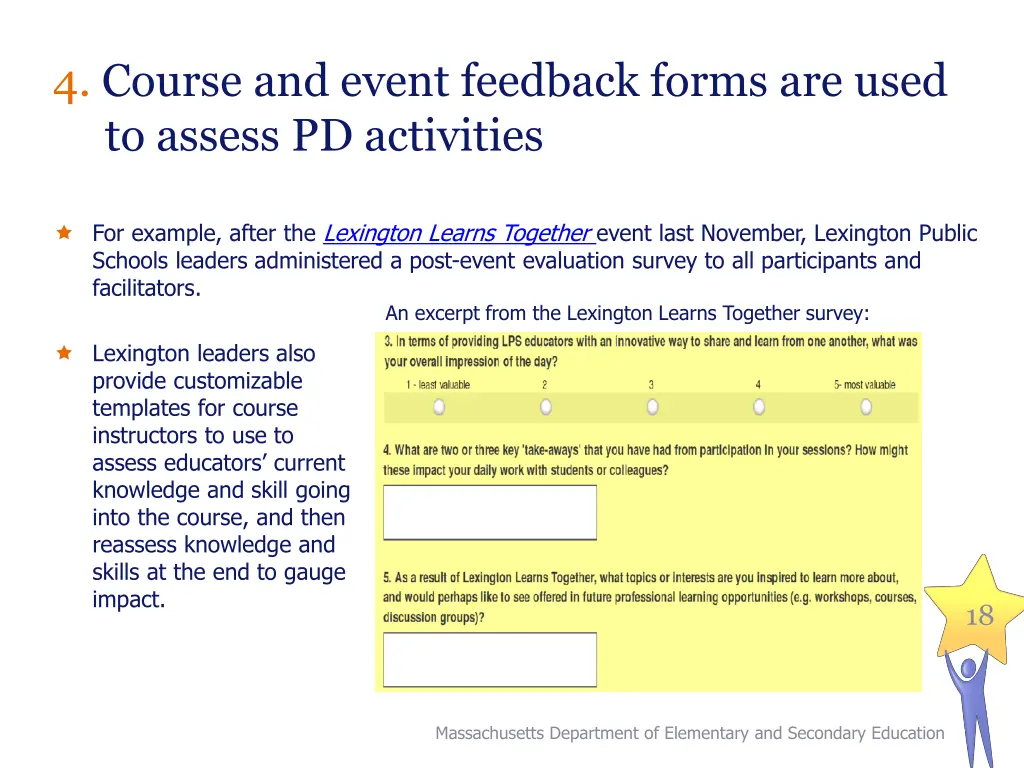 4 course and event feedback forms are used